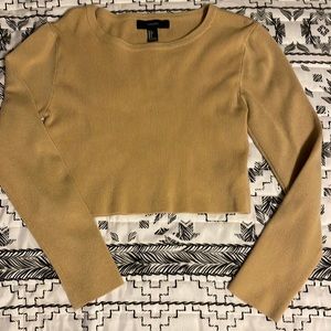 Tan Sweater crop top